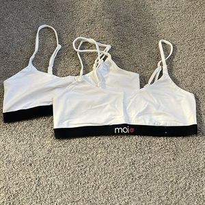 NEW 2pk - Moi Womens Double Scoop Bralette Style-RMC0019 - Pearl